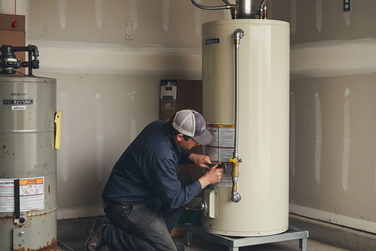 Water heater and shutoff valve replacement in Galesburg